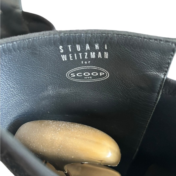 Stuart Weitzman Over the Knee Wedge Black Suede Boot 8 1/2M - Picture 7 of 7